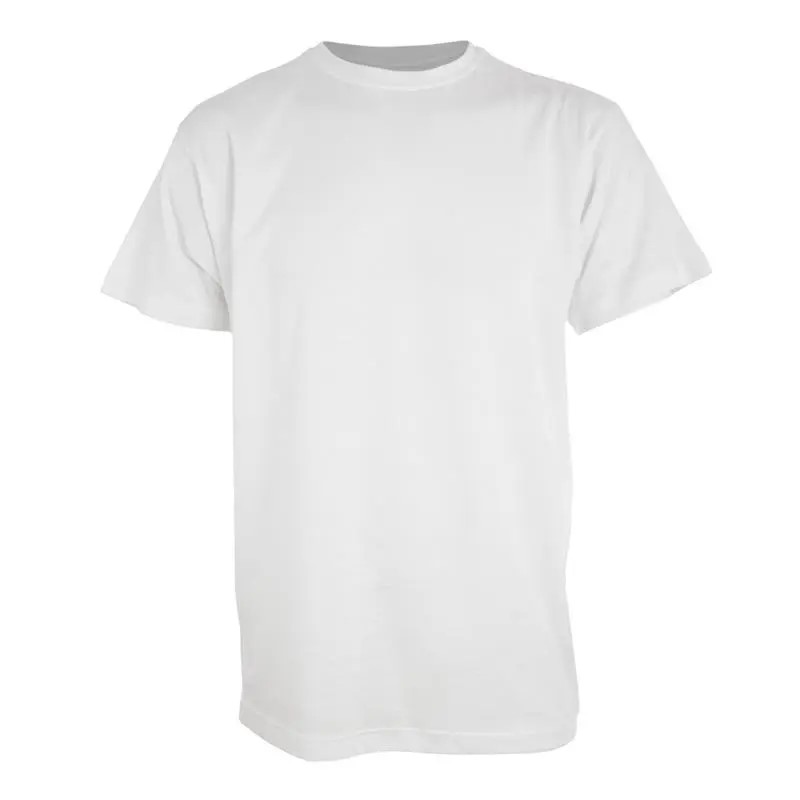 An image of a plain white T-shirt .